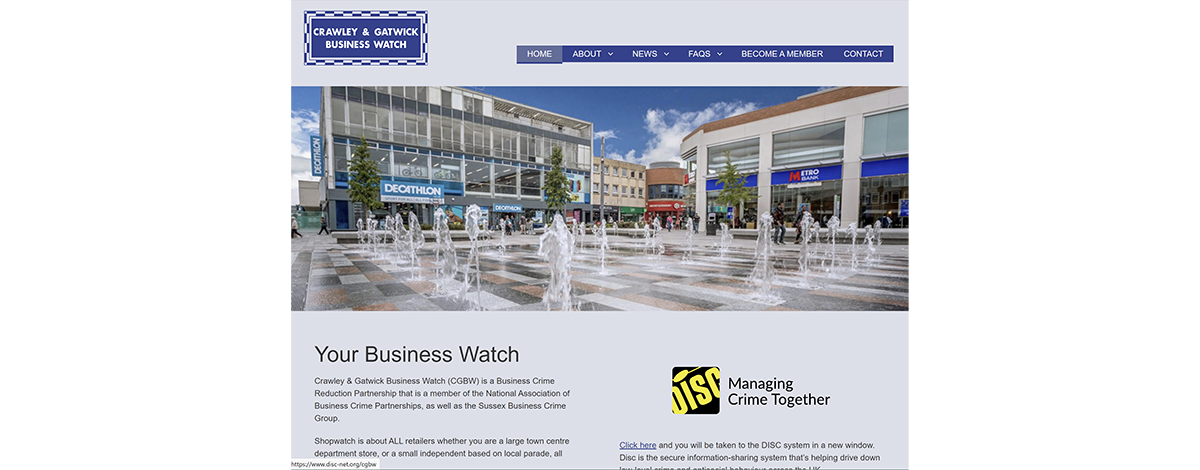Front of Crawley Gatwick Business Watch